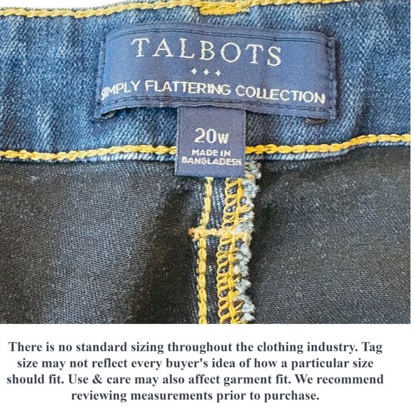 Talbots Womens Simply Flattering Jegging Crop Jeans Dark Wash Stretch Size 20W - Picture 9 of 12